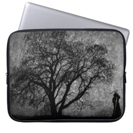 Falln Grim Reaper Art Boundaries between Laptop Sleeve