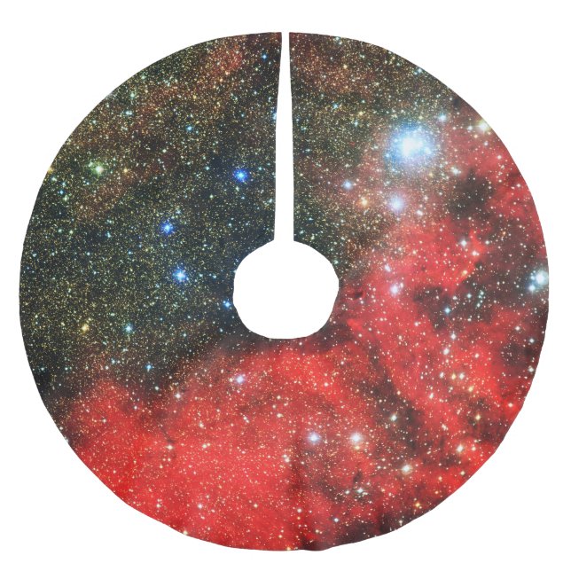 Falln Guld Dusted Galaxy Julgransmatta Borstad Polyester (Framsidan)