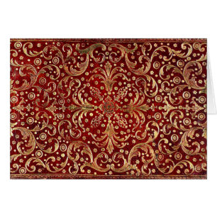 Falln Guld Swirled Red Bok OBS Kort