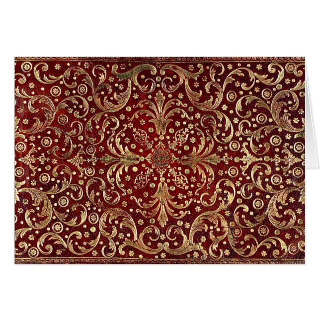 Falln Guld Swirled Red Bok OBS Kort (Framsidan Horizontal)