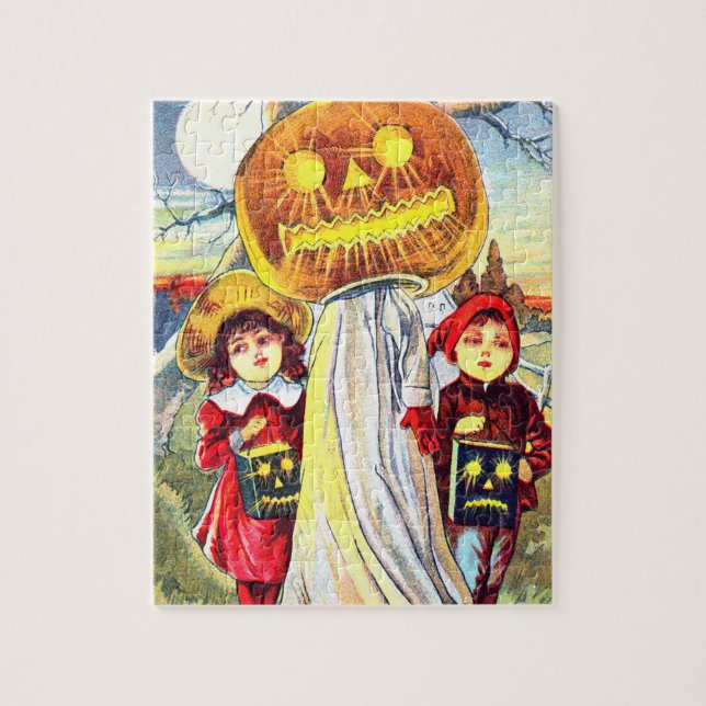 Falln Halloween Pumpkin Ghost Pussel (Vertikal)