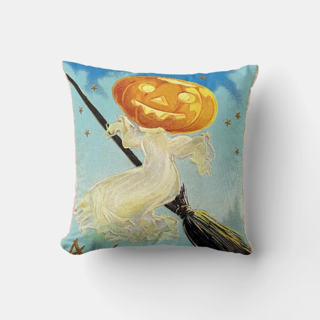 Falln Happy halloween Pumpkin Witch Kudde (Framsida)