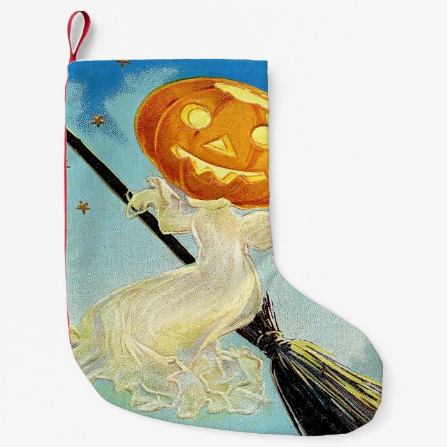 Falln Happy halloween Pumpkin Witch Liten Julstrumpa (Framsidan)