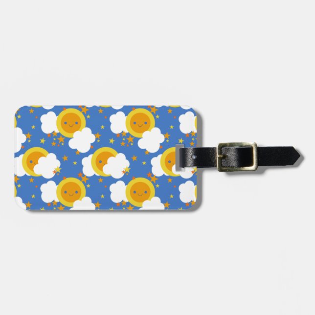 Falln Kawaii Måne, Stars, Sunshine Bagagebricka (Horisontell Framsida)