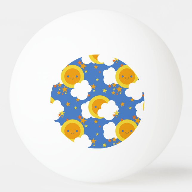 Falln Kawaii Måne, Stars, Sunshine Pingisboll (Framsidan)