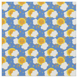 Falln Kawaii Måne, Stars, Sunshine Tyg