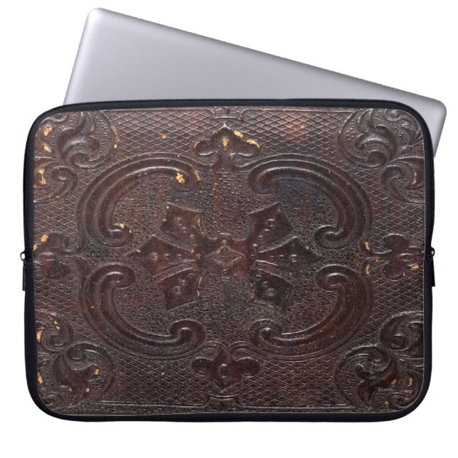 Falln, läder Bok Laptop Sleeve (Framsidan)