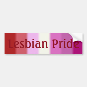 Falln Lesbisk Pride Flagga 2 (text) Bildekal