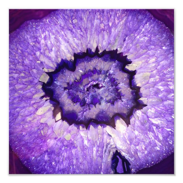 Falln Lila Agate Geode Fototryck (Framsidan)