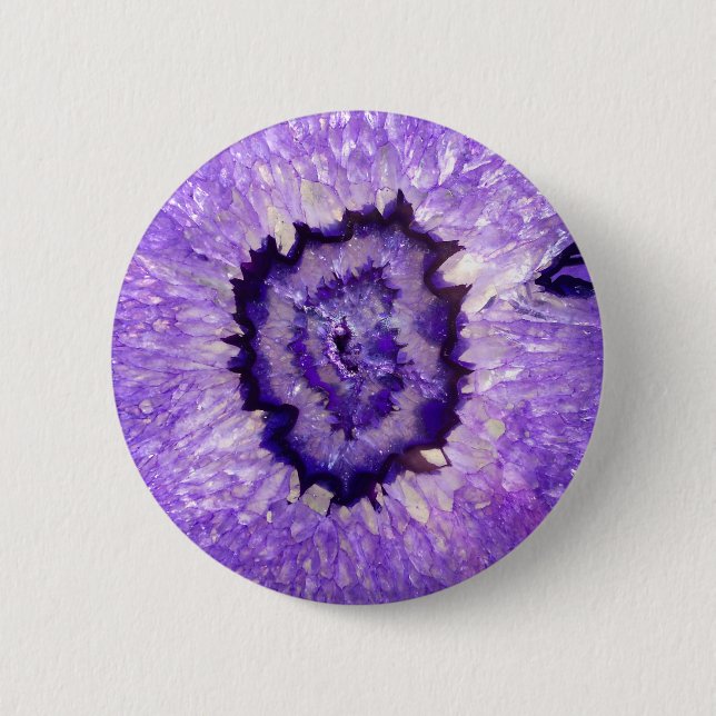 Falln Lila Agate Geode Knapp (Framsida)