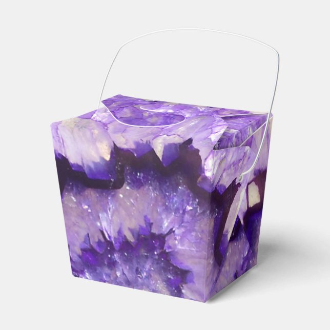 Falln Lila Agate Geode Presentaskar (Framsidan Sidan)