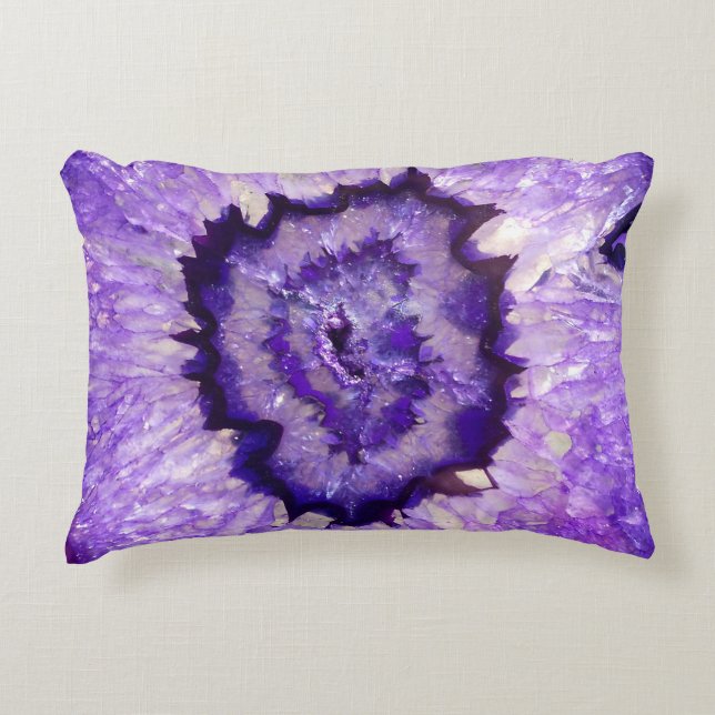 Falln Lila Agate Geode Prydnadskudde (Framsidan)