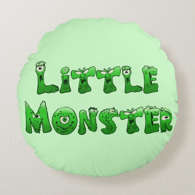 Falln Little Monster Rund Kudde (Framsidan)