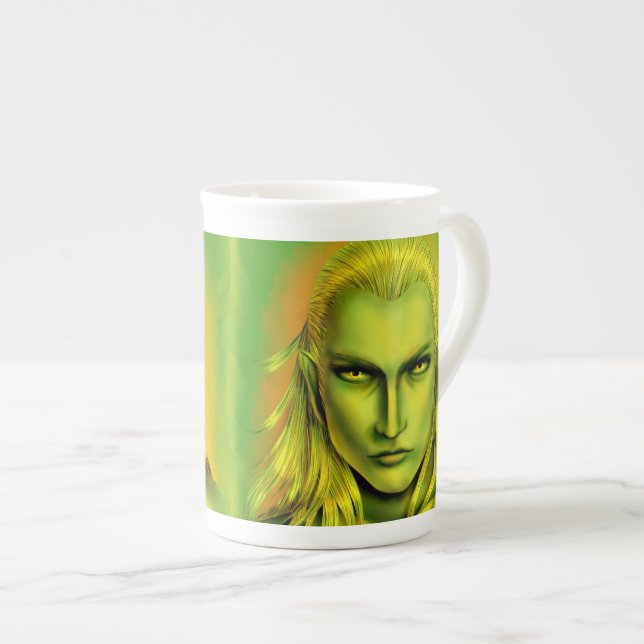 Falln Male Forest Elf Benporslin Mugg (Framsida höger)