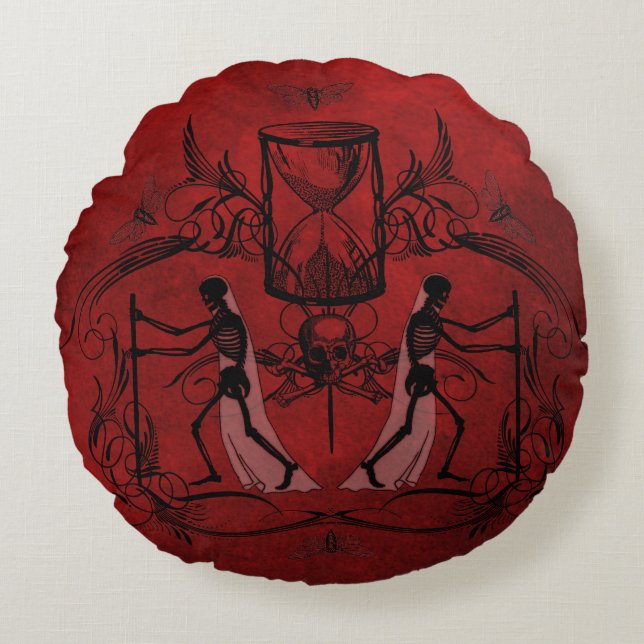 Falln Memento Mori Rund Kudde (Framsidan)