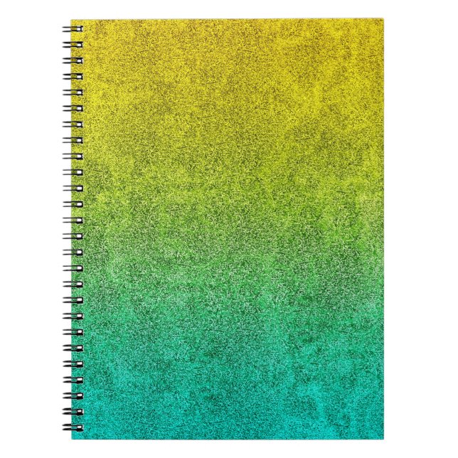 Falln Ocean Sunrise Glitter Gradient Anteckningsbok (Framsidan)