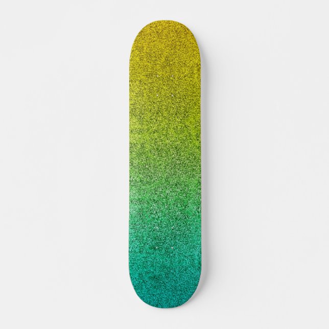 Falln Ocean Sunrise Glitter Gradient Skateboard Bräda 19,5 Cm (Framsida)
