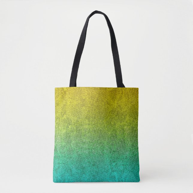 Falln Ocean Sunrise Glitter Gradient Tygkasse (Framsida)