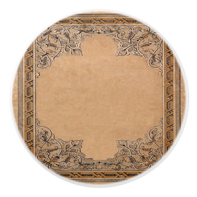 Falln Old Knotwork Sepia Papper Knopp (Framsidan)