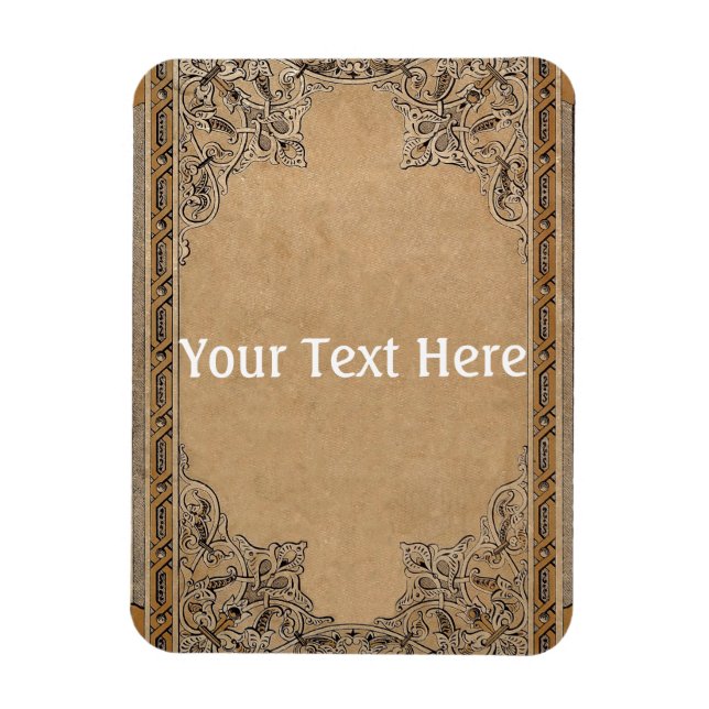 Falln Old Sepia Knotwork Papper Magnet (Vertikal)