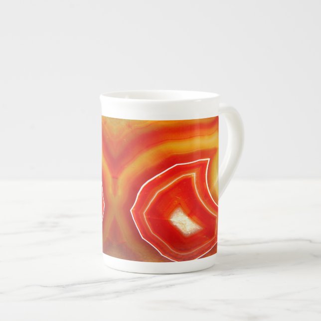 Falln Orange Agate Benporslin Mugg (Framsida höger)
