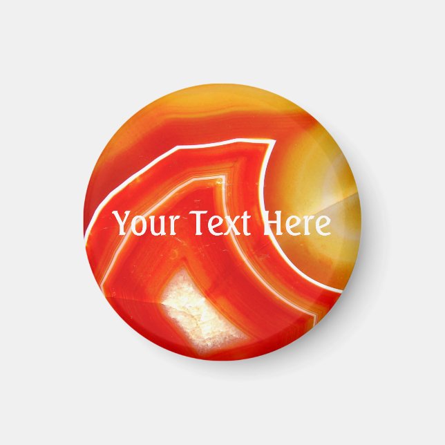 Falln Orange Agate Magnet (Framsidan)