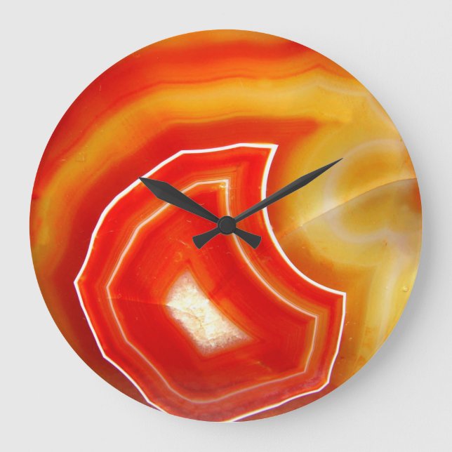Falln Orange Agate Stor Klocka (Framsida)