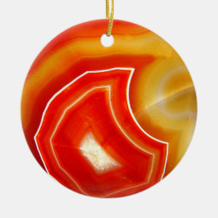 Falln orangeAgate Julgransprydnad Keramik