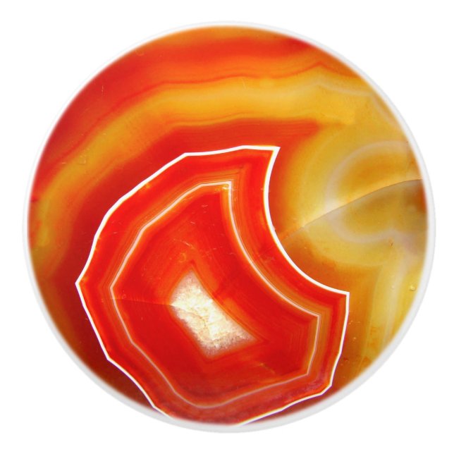 Falln orangeAgate Knopp (Framsidan)