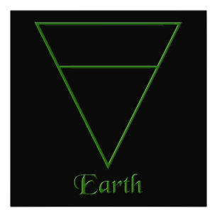 Falln Pagan Earth Inslag Symbol Fototryck