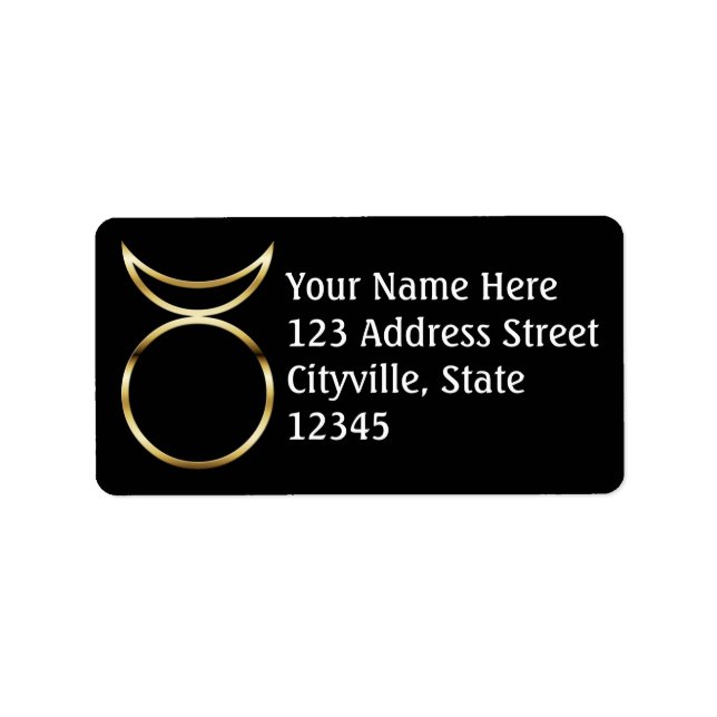 Falln Pagan Horned God Symbol Adressetikett (Framsidan)