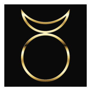 Falln Pagan Horned God Symbol Fototryck