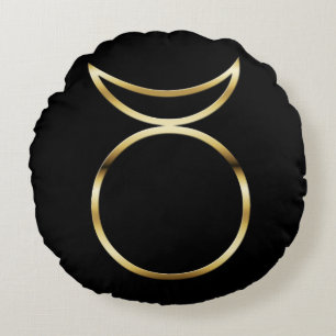 Falln Pagan Horned God Symbol Rund Kudde