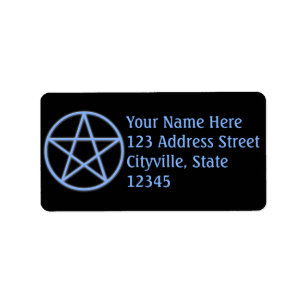 Falln Pagan Pentacle Adressetikett