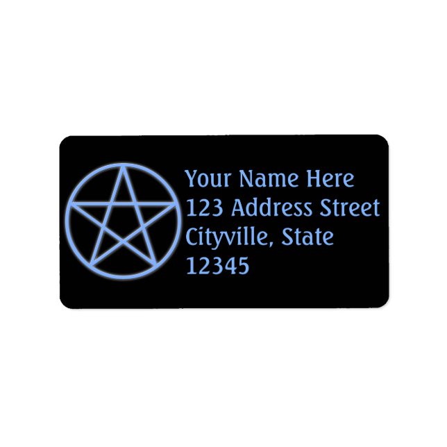 Falln Pagan Pentacle Adressetikett (Framsidan)