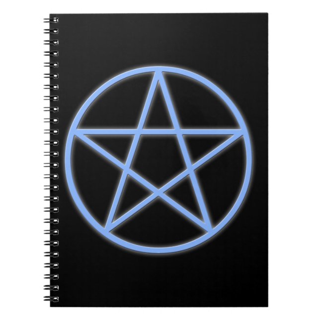 Falln Pagan Pentacle Anteckningsbok Med Spiral (Framsidan)