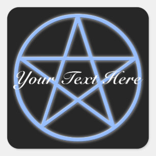 Falln Pagan Pentacle Fyrkantigt Klistermärke