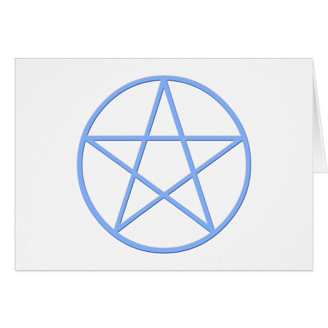 Falln Pagan Pentacle Hälsningskort (Framsidan Horizontal)