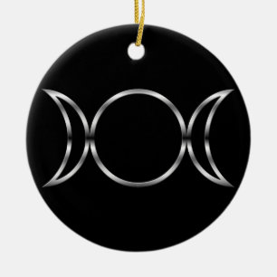 Falln Pagan Triple Goddes Symbol Julgransprydnad Keramik