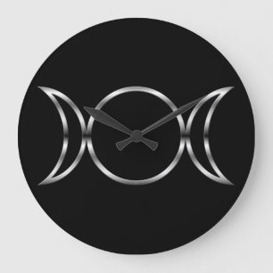 Falln Pagan Triple Goddes Symbol Stor Klocka