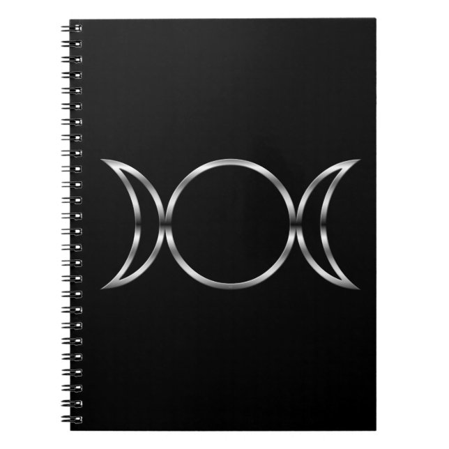 Falln Pagan Triple Goddess Symbol Anteckningsbok (Framsidan)