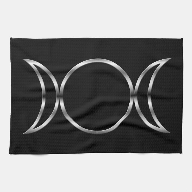 Falln Pagan Triple Goddess Symbol Kökshandduk (Horisontell)