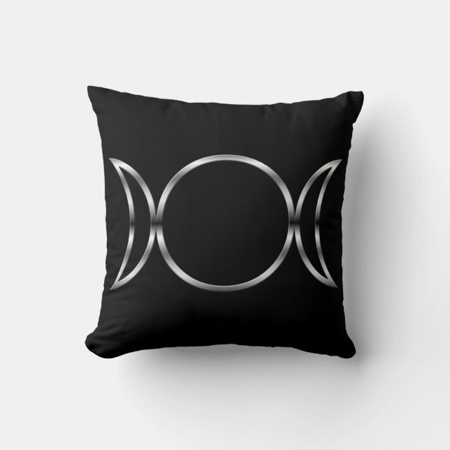 Falln Pagan Triple Goddess Symbol Kudde (Framsida)