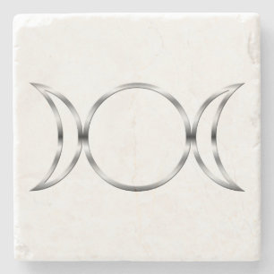 Falln Pagan Triple Goddess Symbol Underlägg Sten