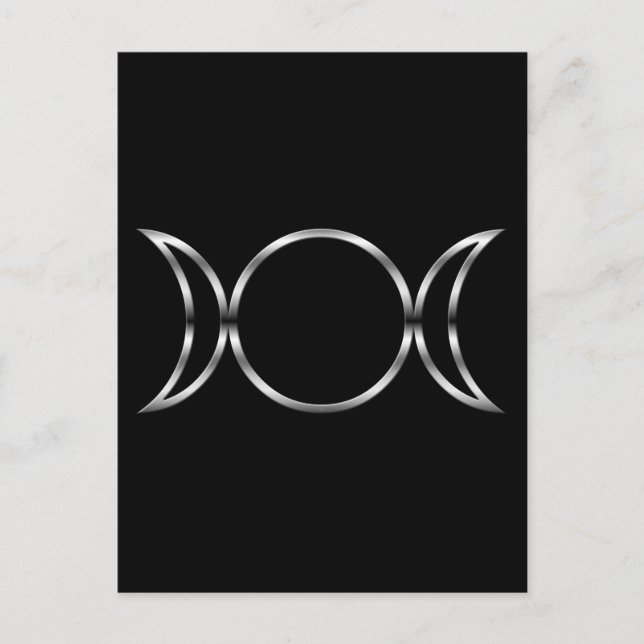 Falln Pagan Triple Goddess Symbol Vykort (Framsida)