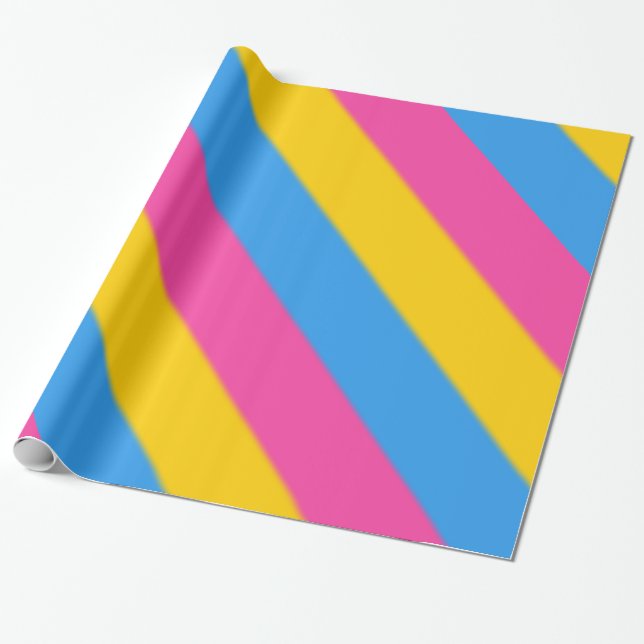 Falln Pansexual Pride Flagga Presentpapper (Utrullad)