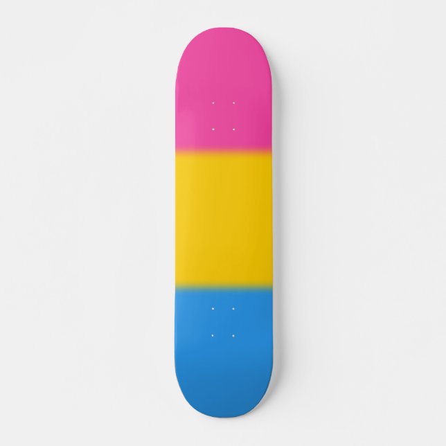 Falln Pansexual prideflagga Skateboard Bräda 20,5 Cm (Framsida)