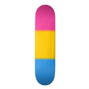 Falln Pansexual prideflagga Skateboard Bräda 20,5 Cm