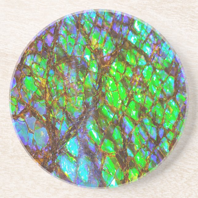 Falln Peacock Ammolite Underlägg (Framsidan)
