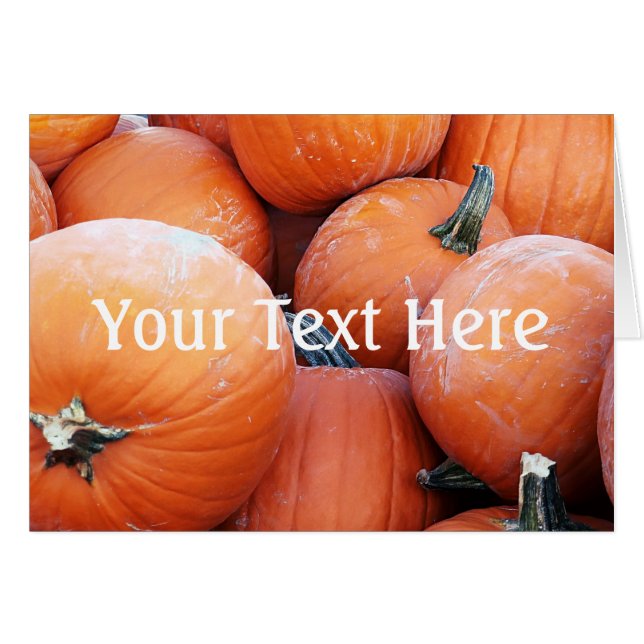 Falln Pumpkin Pile Hälsningskort (Framsidan Horizontal)